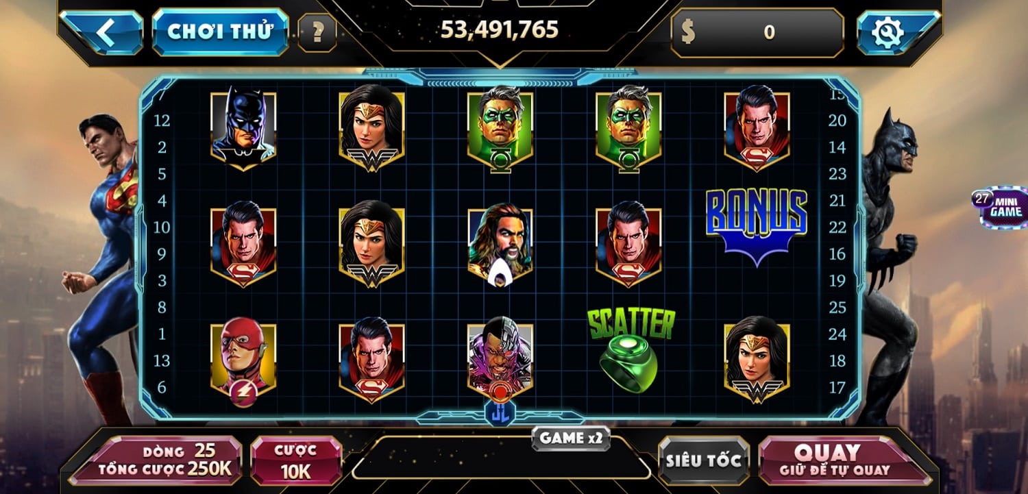 Giới thiệu game Nổ hũ Justice League Vinbet