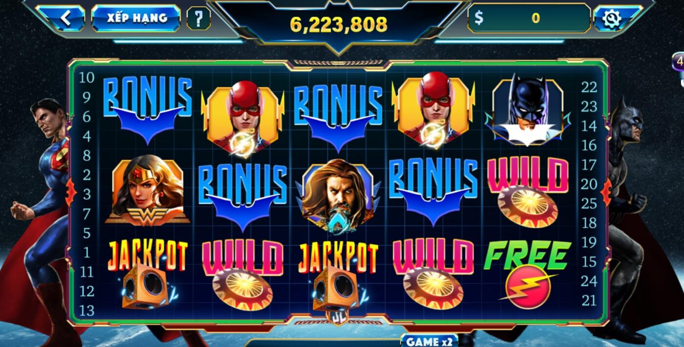 Hướng dẫn chơi game Nổ hũ Justice League tại Vinbet
